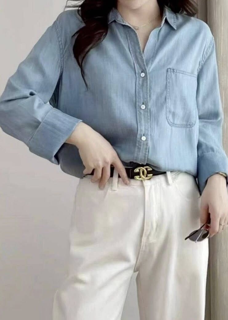 天絲牛仔襯衫*1色 K0889856
