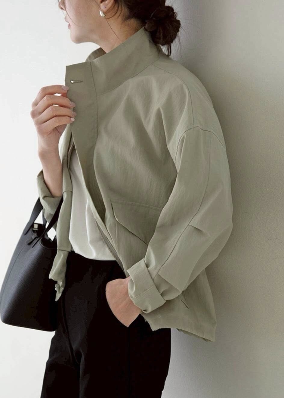 TH輕薄下縮身釦式造型外套*3色 K0980580