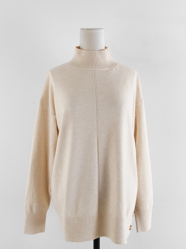 立領單邊開衩針織*5色 K9889810