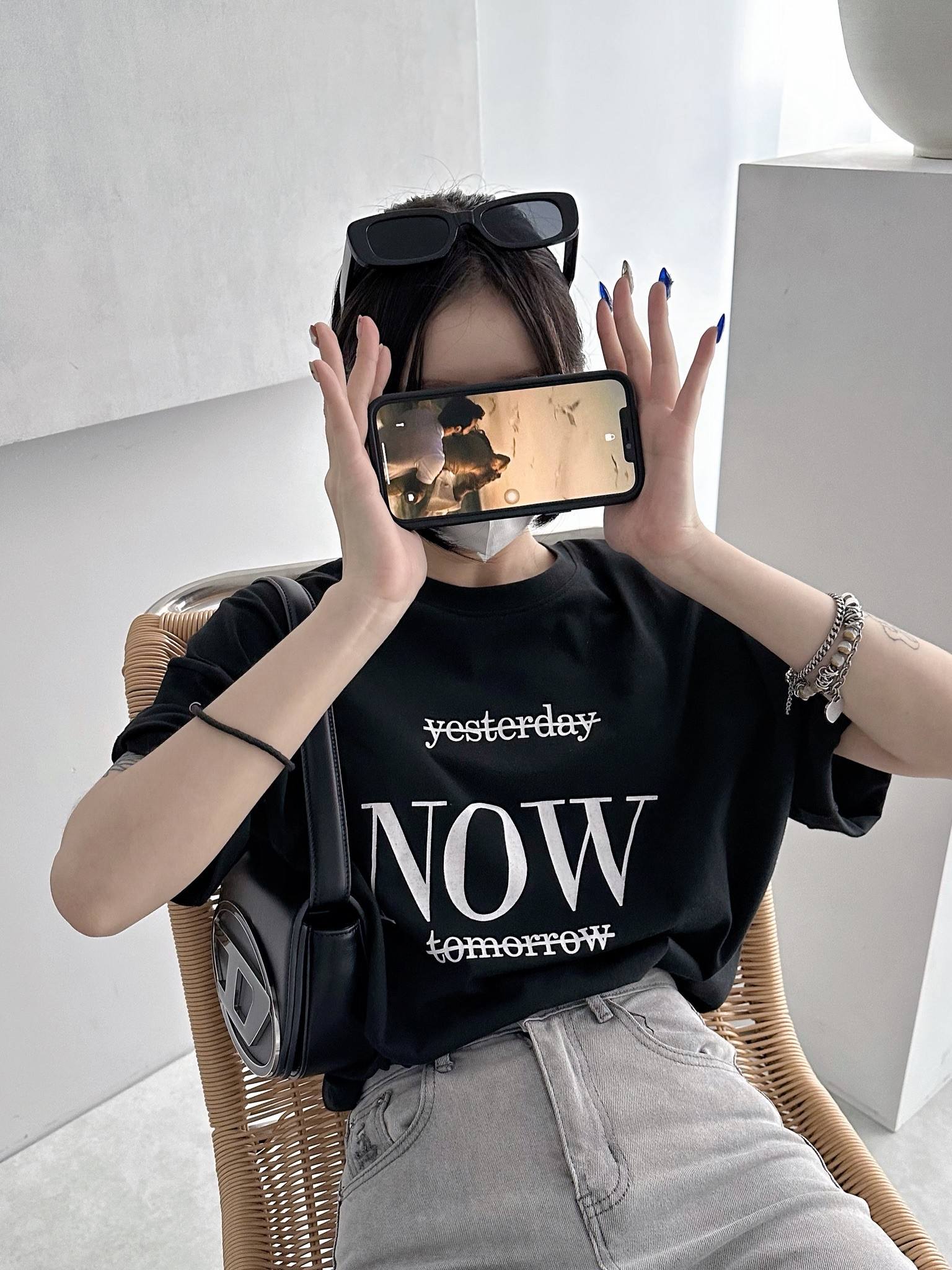 百搭活力簡約字母短T*2色 KB9682