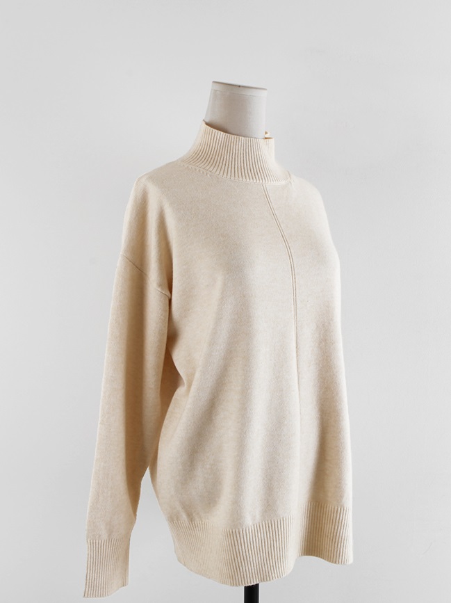 立領單邊開衩針織*5色 K9889811