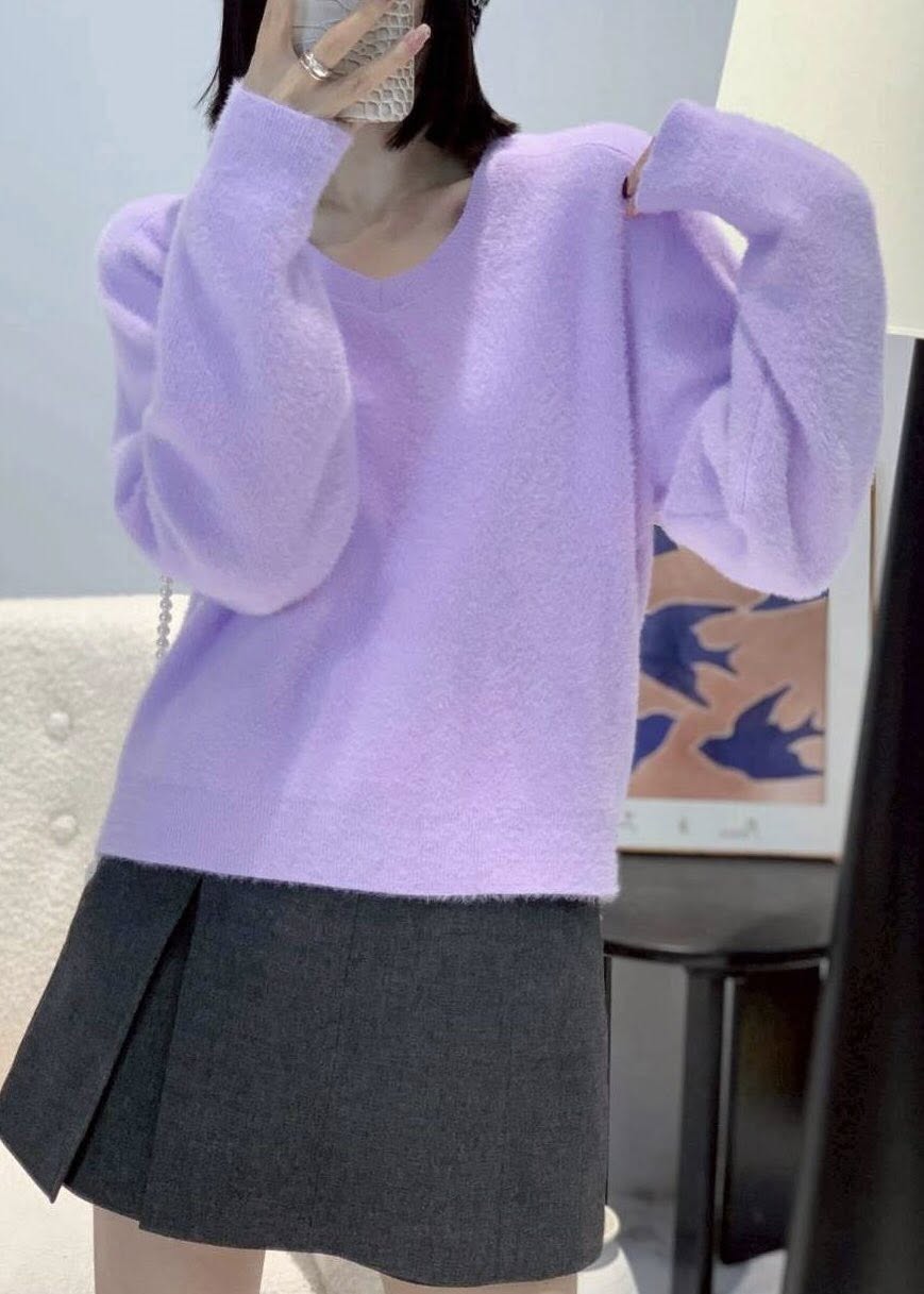 V領親膚水晶貂絨上衣 *8色 KB98825787