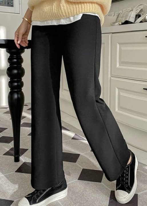 挺版顯瘦小直筒修飾寬褲*1色 K98079