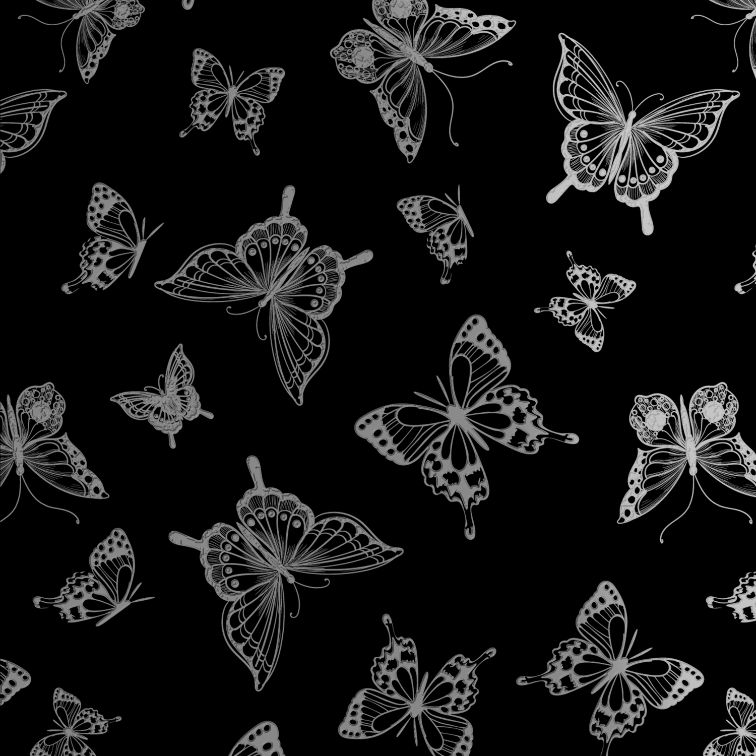 黑占-A3晶雕膜-蝴蝶