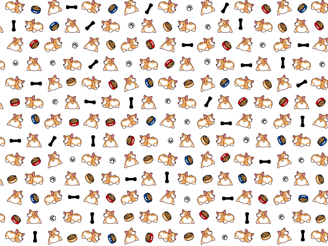 A3彩膜-慵懶柯基