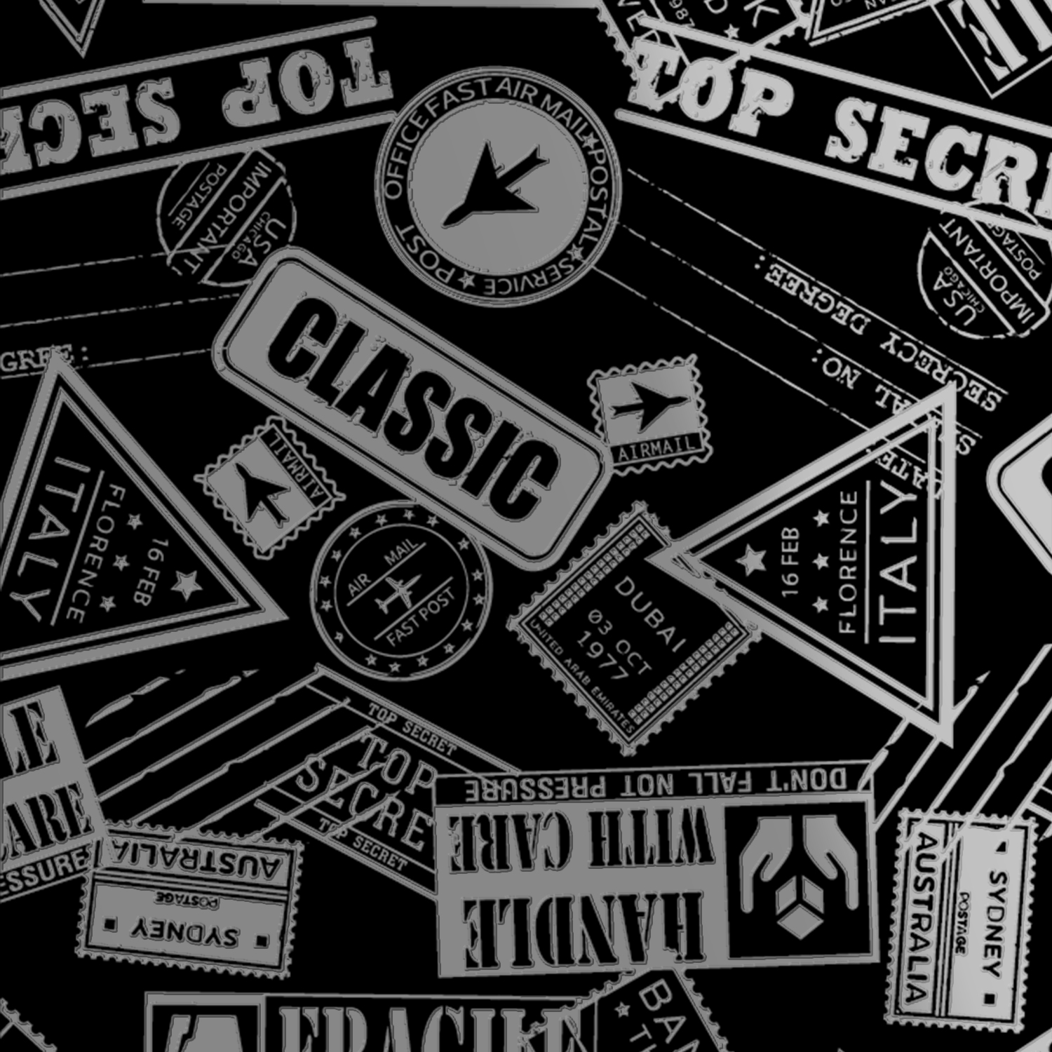 黑占-A3晶雕膜-郵戳