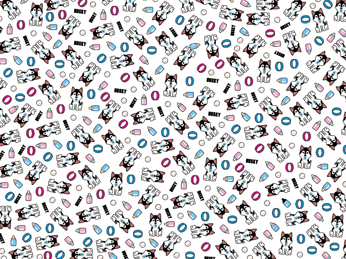 A3彩膜-奶嘴哈士奇