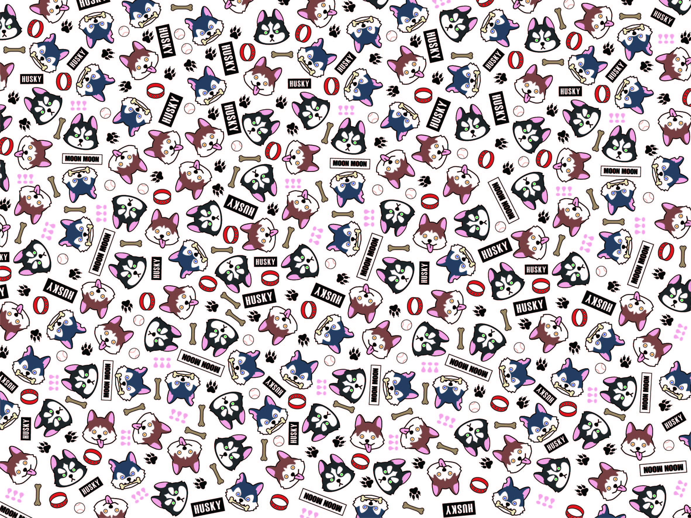 A3彩膜-大頭哈士奇