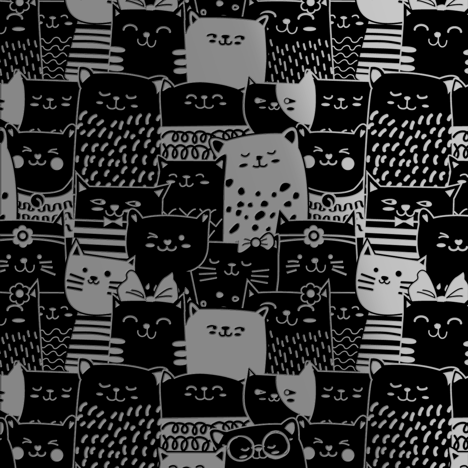 黑占-A3晶雕膜-擠擠貓