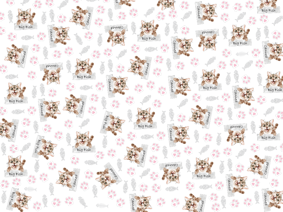 A3彩膜-討吃小貓