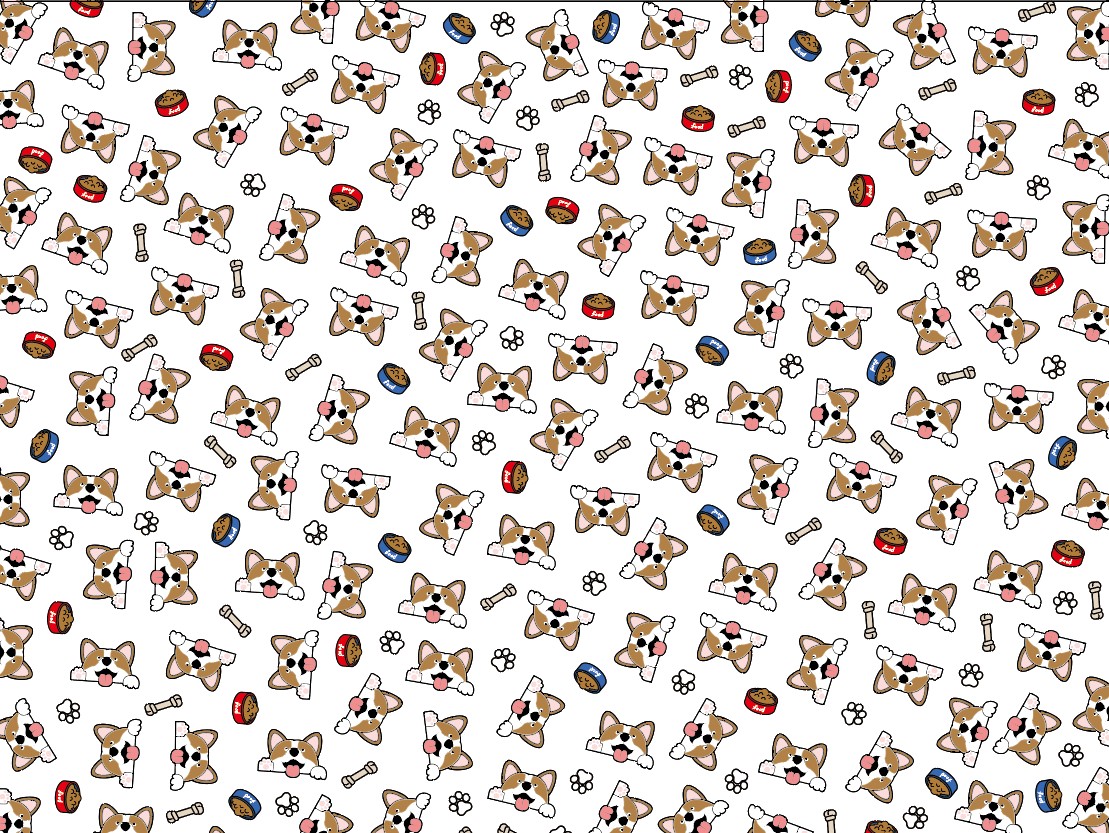 A3彩膜-笑臉柯基