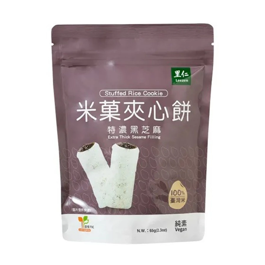 【里仁】米菓夾心餅-特濃黑芝麻 65g