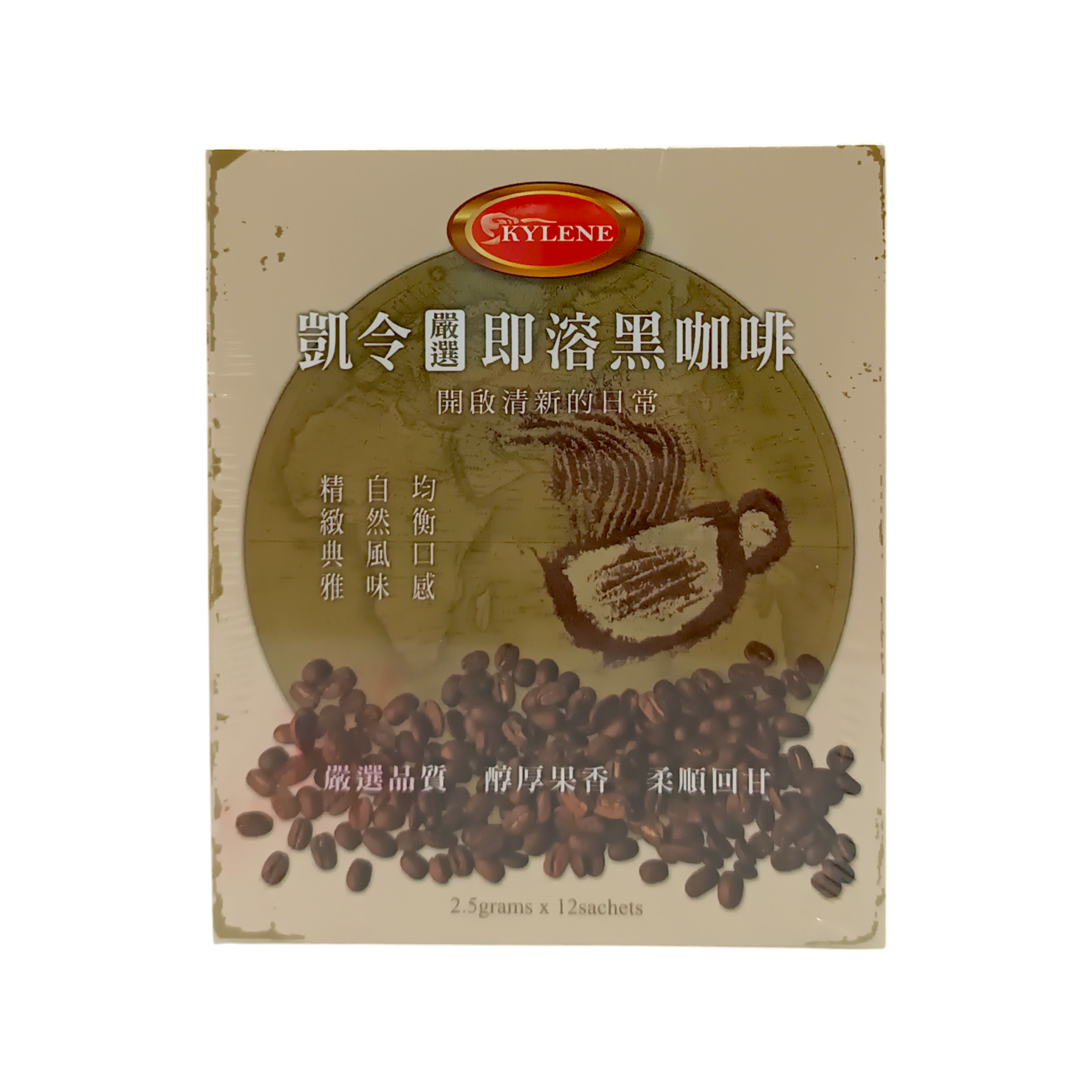 【凱令】即溶黑咖啡(12包/盒)