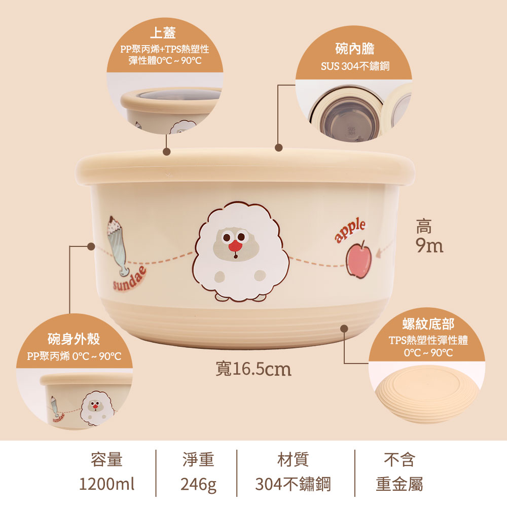 HOUSUXI 鬆鬆家族-不鏽鋼雙層隔熱碗 1200ml-2.jpg
