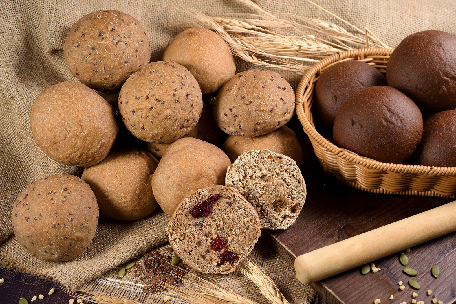 【野菜村】100％全麥餐包25粒(四種口味各1包)