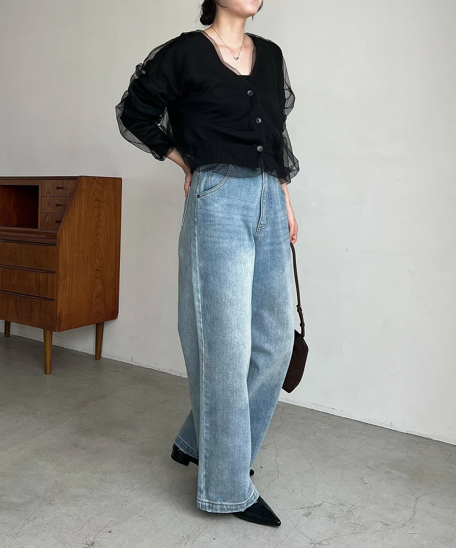 【日本直送 】薄紗疊層針織外套4