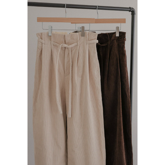 【 tento 】Wide-Leg Corduroy Pants|高腰寬版燈芯絨長褲13