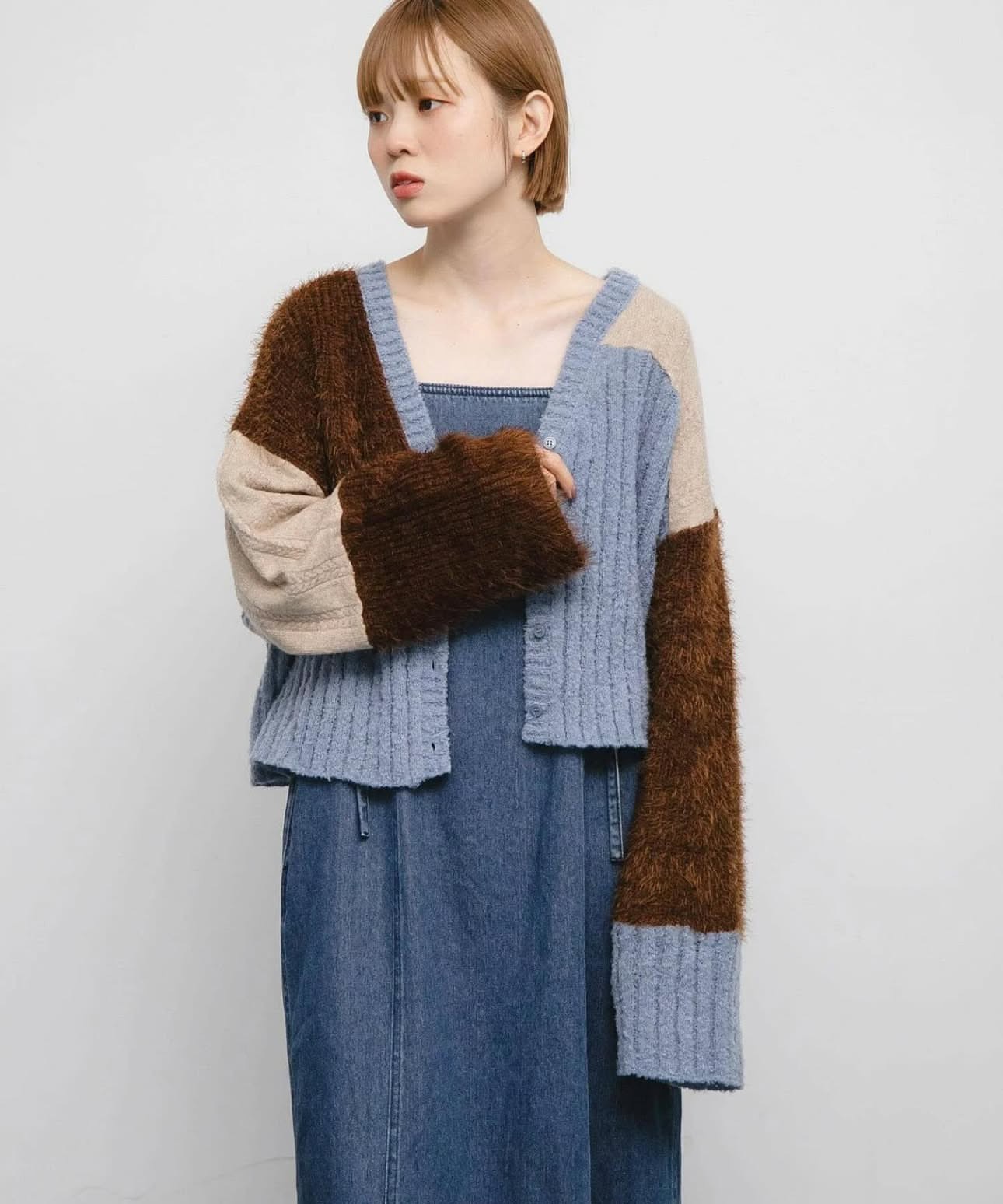 【日本 直送 】補丁/拼布針織外套8