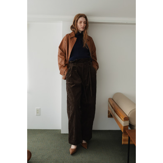 【 tento 】Wide-Leg Corduroy Pants|高腰寬版燈芯絨長褲8