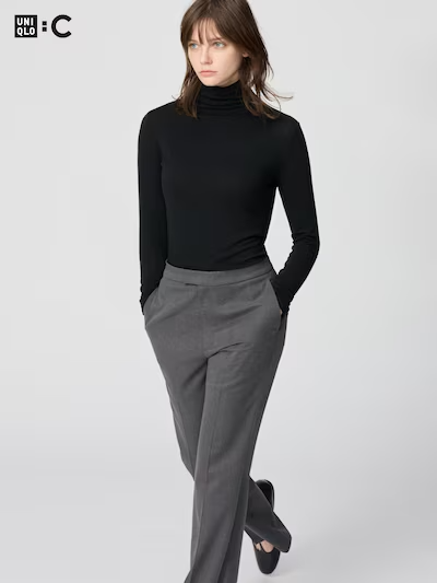 【日本UNIQLO 】極暖 HEATTECH 羊絨混紡高領 T 恤3