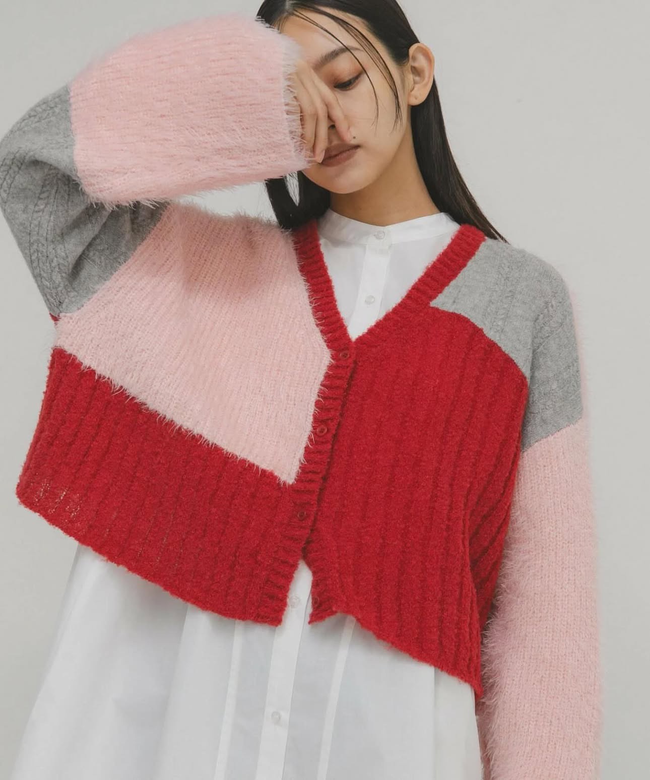 【日本 直送 】補丁/拼布針織外套5