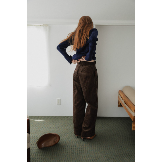 【 tento 】Wide-Leg Corduroy Pants|高腰寬版燈芯絨長褲11