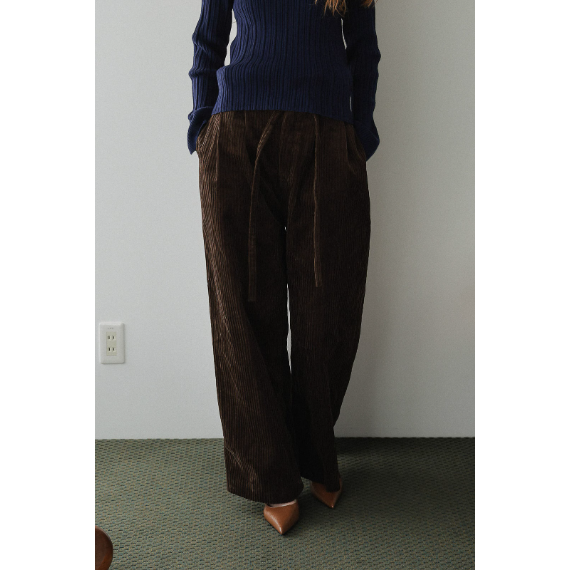【 tento 】Wide-Leg Corduroy Pants|高腰寬版燈芯絨長褲2