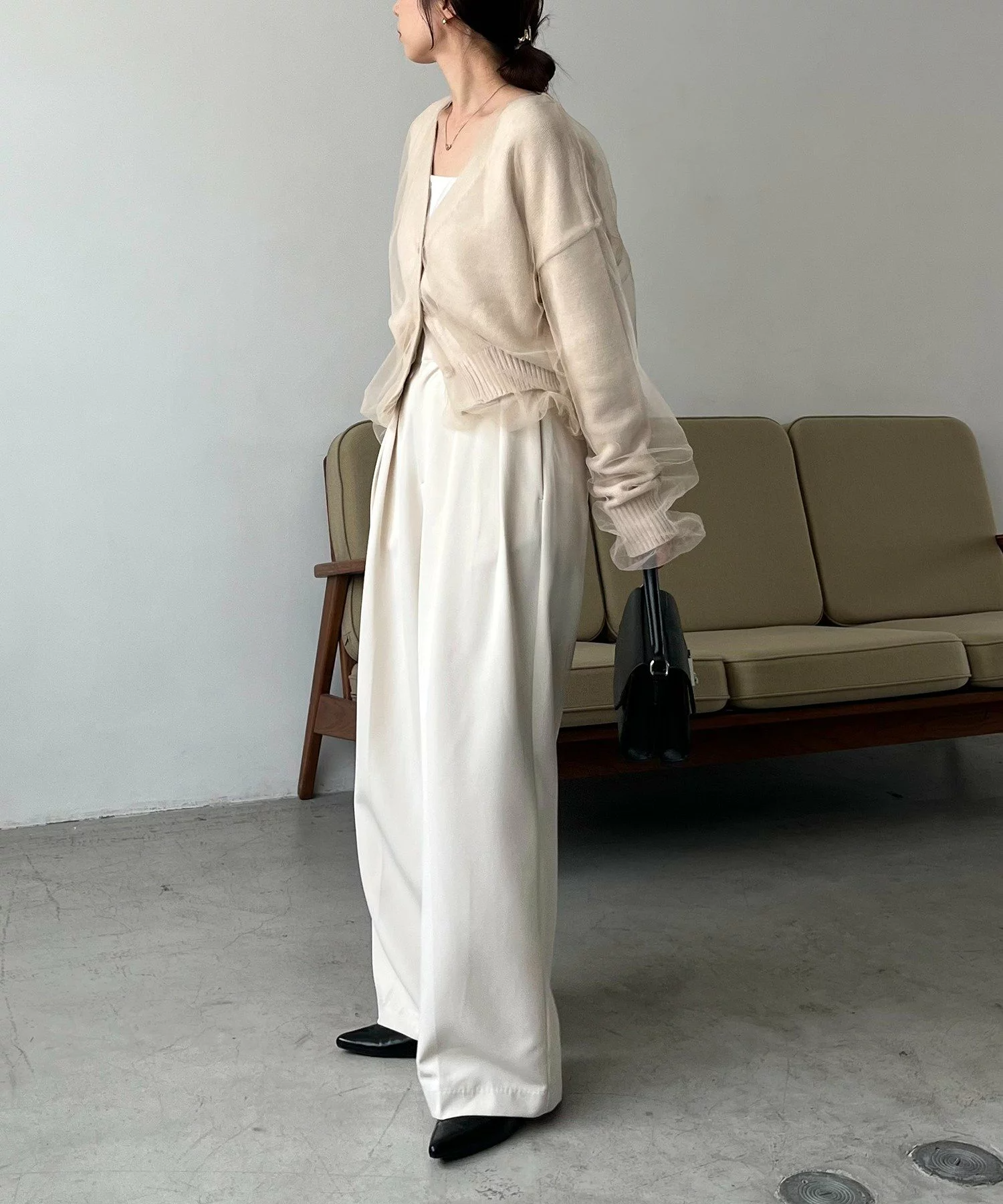 【日本直送 】薄紗疊層針織外套8