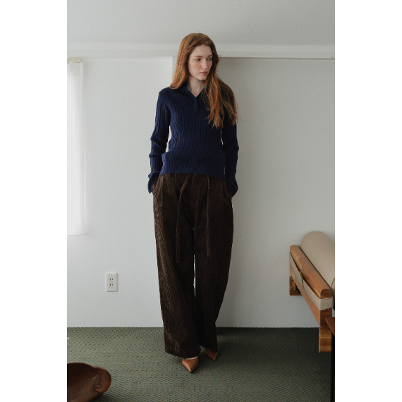 【 tento 】Wide-Leg Corduroy Pants|高腰寬版燈芯絨長褲9