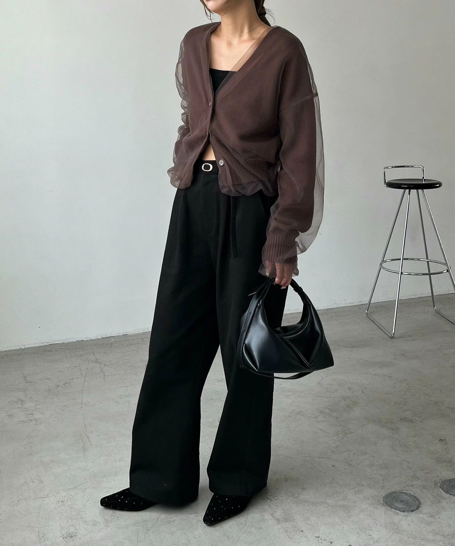 【日本直送 】薄紗疊層針織外套5