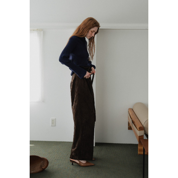 【 tento 】Wide-Leg Corduroy Pants|高腰寬版燈芯絨長褲10