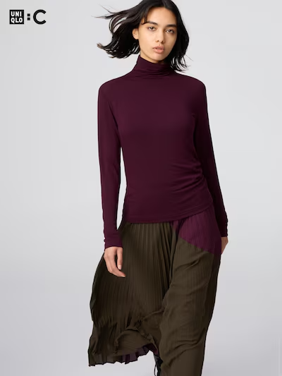 【日本UNIQLO 】極暖 HEATTECH 羊絨混紡高領 T 恤4