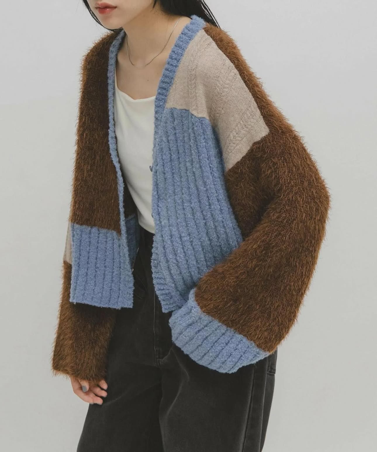 【日本 直送 】補丁/拼布針織外套