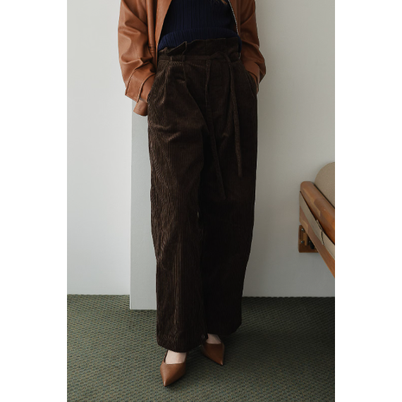 【 tento 】Wide-Leg Corduroy Pants|高腰寬版燈芯絨長褲5