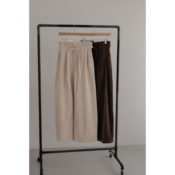 【 tento 】Wide-Leg Corduroy Pants|高腰寬版燈芯絨長褲12