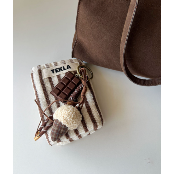 【當季棕色！格紋甜筒冰淇淋掛飾】