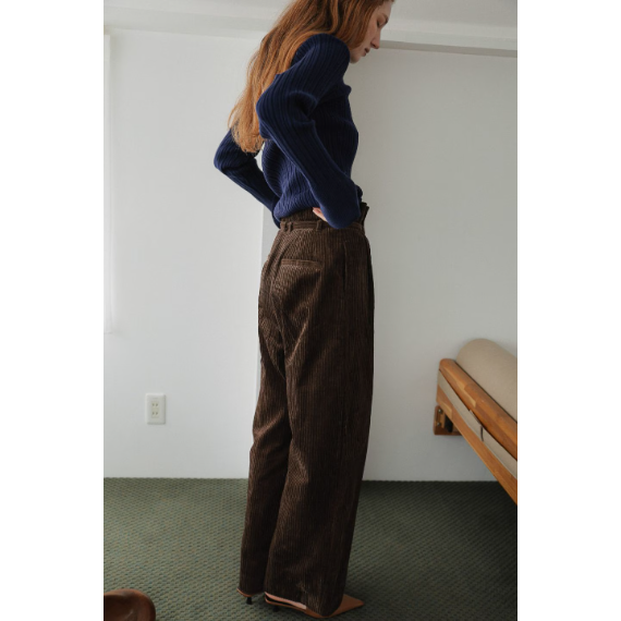 【 tento 】Wide-Leg Corduroy Pants|高腰寬版燈芯絨長褲18