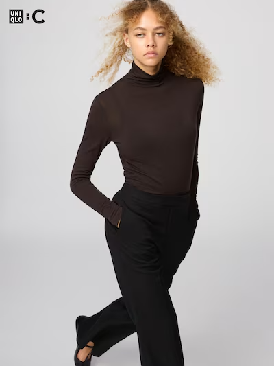 【日本UNIQLO 】極暖 HEATTECH 羊絨混紡高領 T 恤6