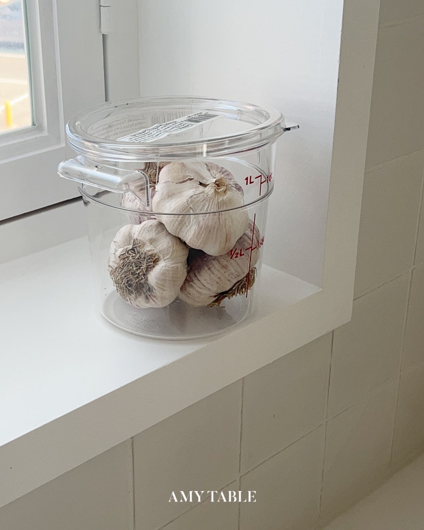 (預購)韓國 amytable 選物店|圓形透明附蓋收納罐6