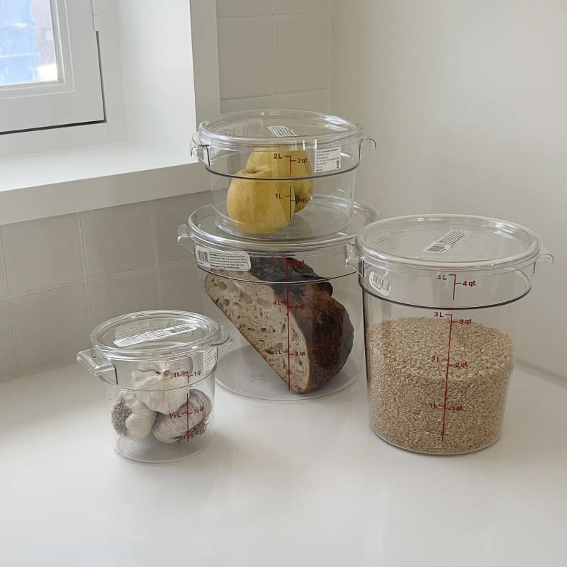 (預購)韓國 amytable 選物店|圓形透明附蓋收納罐1