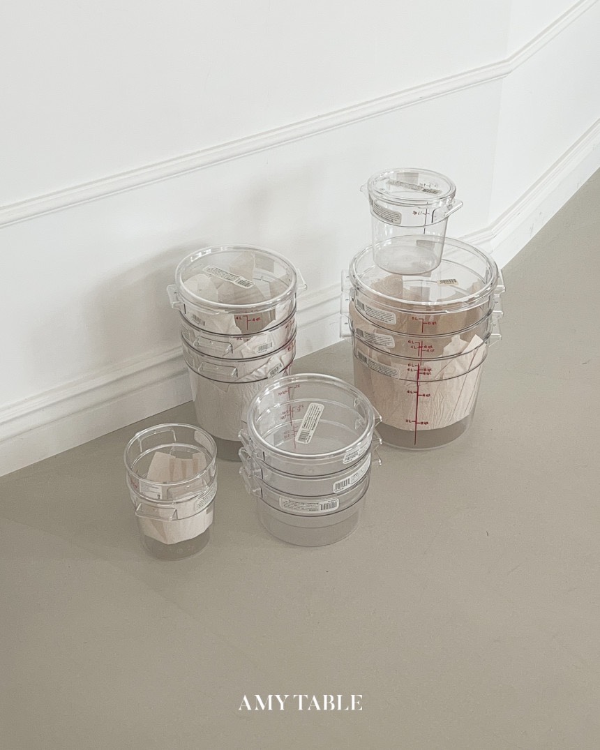 (預購)韓國 amytable 選物店|圓形透明附蓋收納罐4