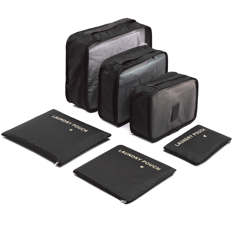 【UTA鴻嘉源】【現貨速發】六件組旅行收納袋|防水牛津布 分類衣物整理袋|行李箱收納包 居家旅行出差必備(多色可選)7