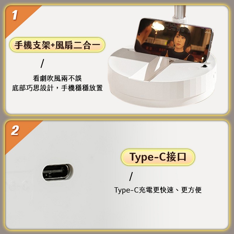 【UTA鴻嘉源】P98 超省電自動擺頭折疊無線靜音風扇|12000mAh超長續航(漢堡風扇/附收納包/四檔風速/遠端遙控/手機支架/BSMI認證公司貨)11