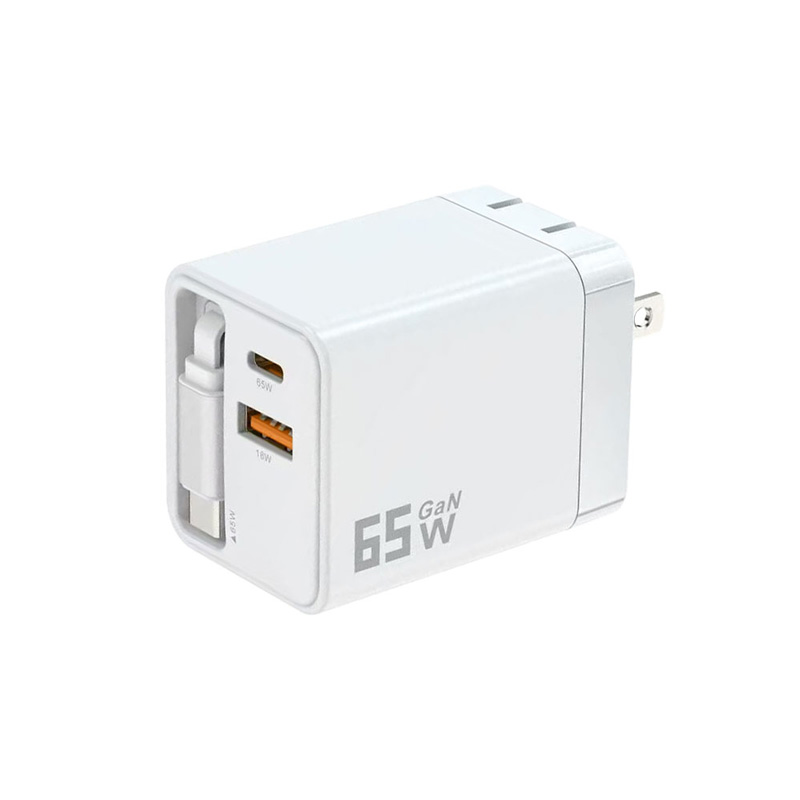 【UTA鴻嘉源】頂規 65W GaN 全能快充 | 伸縮線充電器IC-13 Type-C 快充頭 | 萬次抽拉 摺疊插腳 適用筆電/手機/平板13