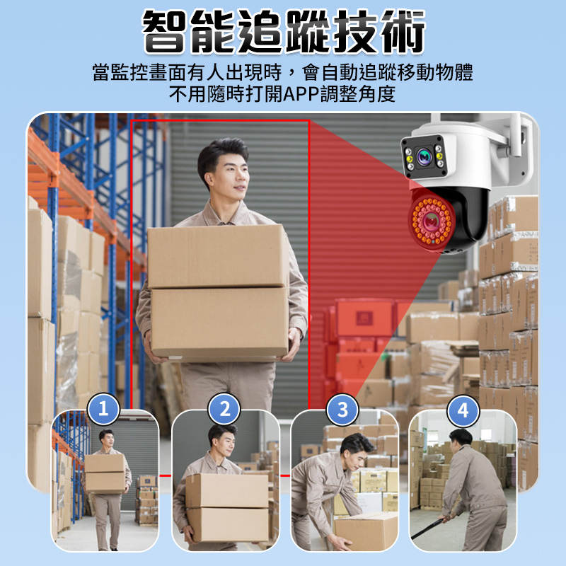 【UTA鴻嘉源】【2026旗艦款】雙鏡頭二合一 1080P 無線監視器 RK9|355度全景 智能追蹤 全彩夜視 雙向對講 防水防塵 遠端監控 (支援512G)11