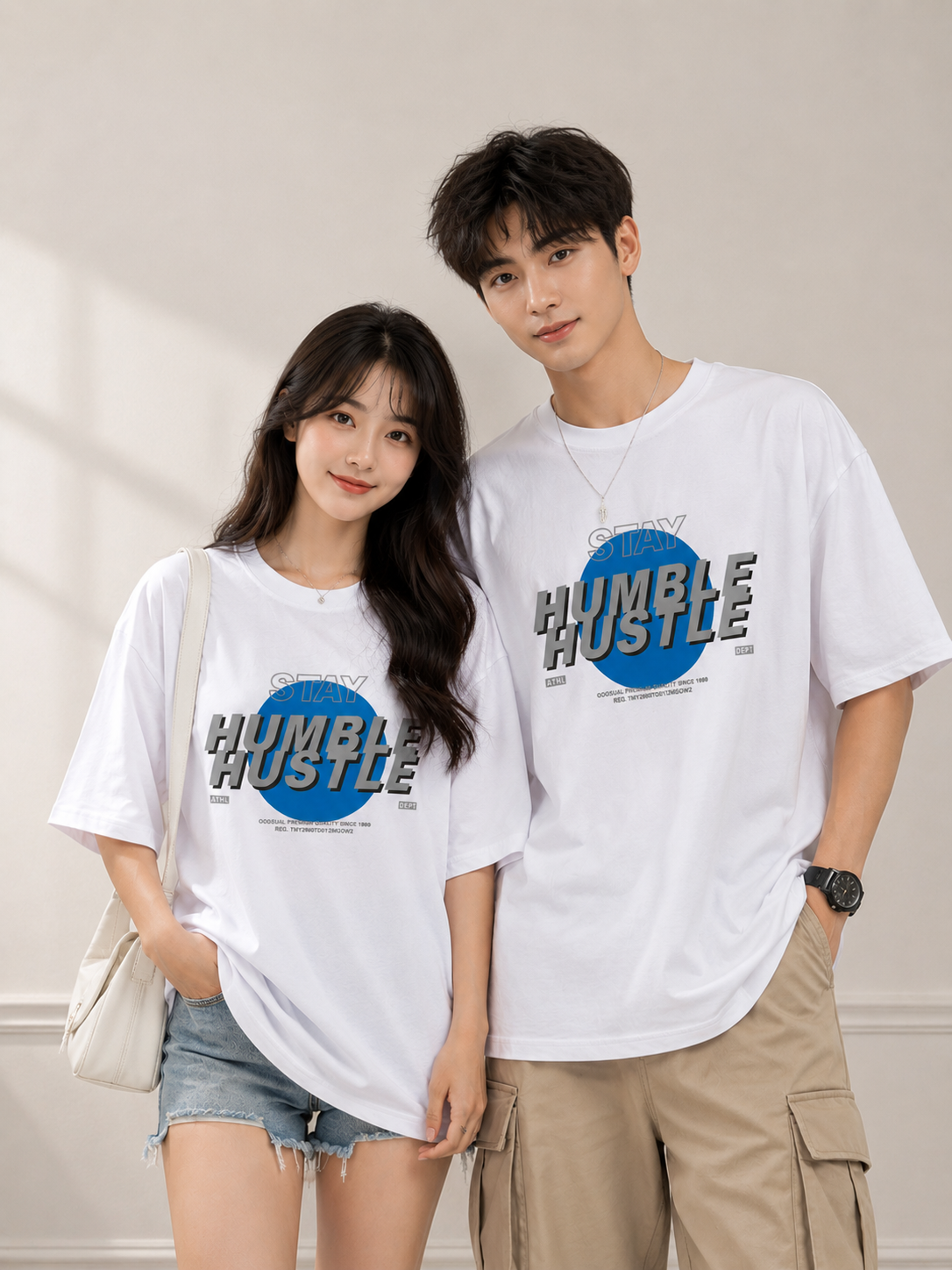 HUMBLE 藍調字母寬版TEE✨1
