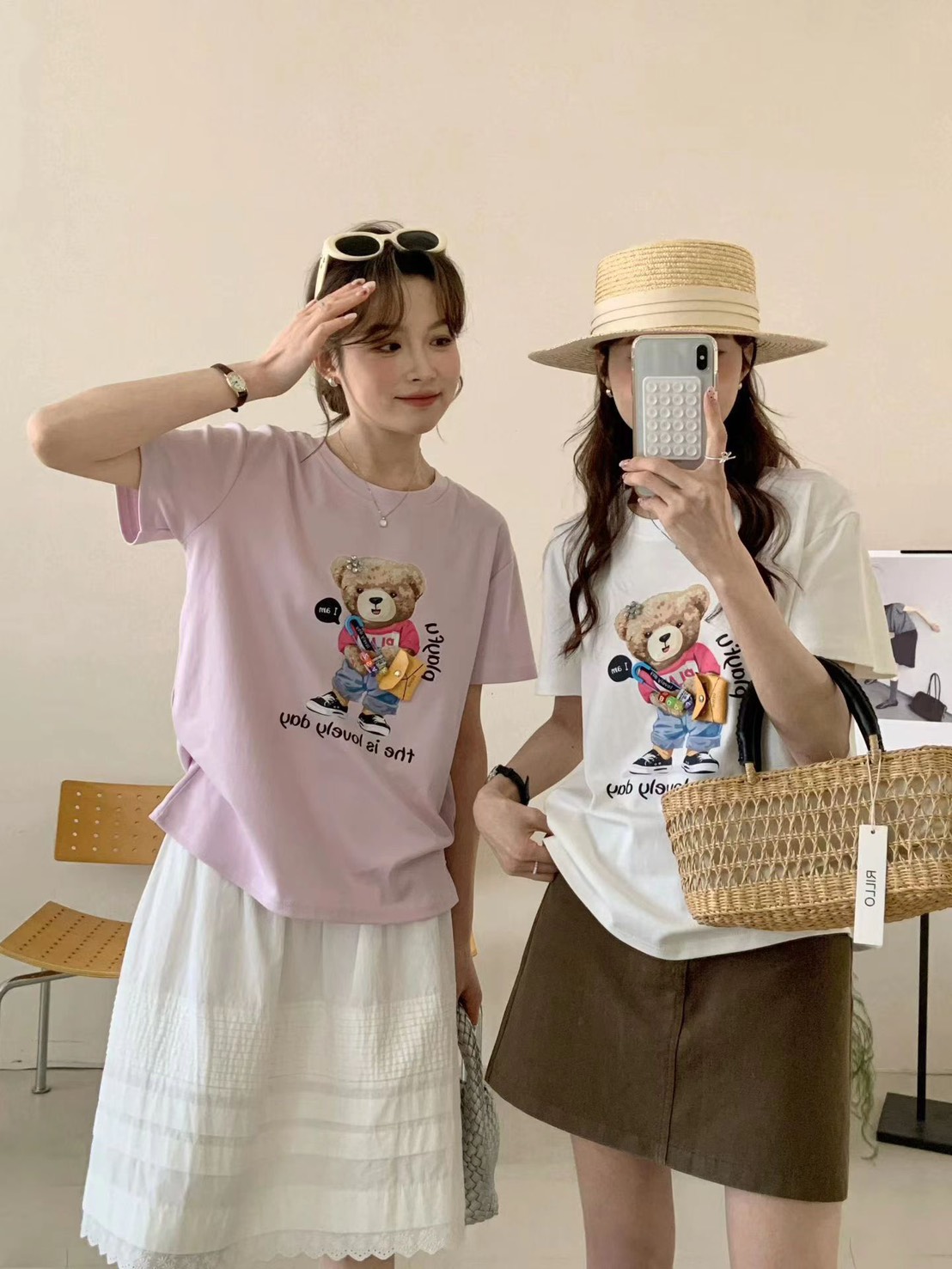 韓系 Bear Chic 立體釘珠上衣|質感通勤穿搭🐻✨1