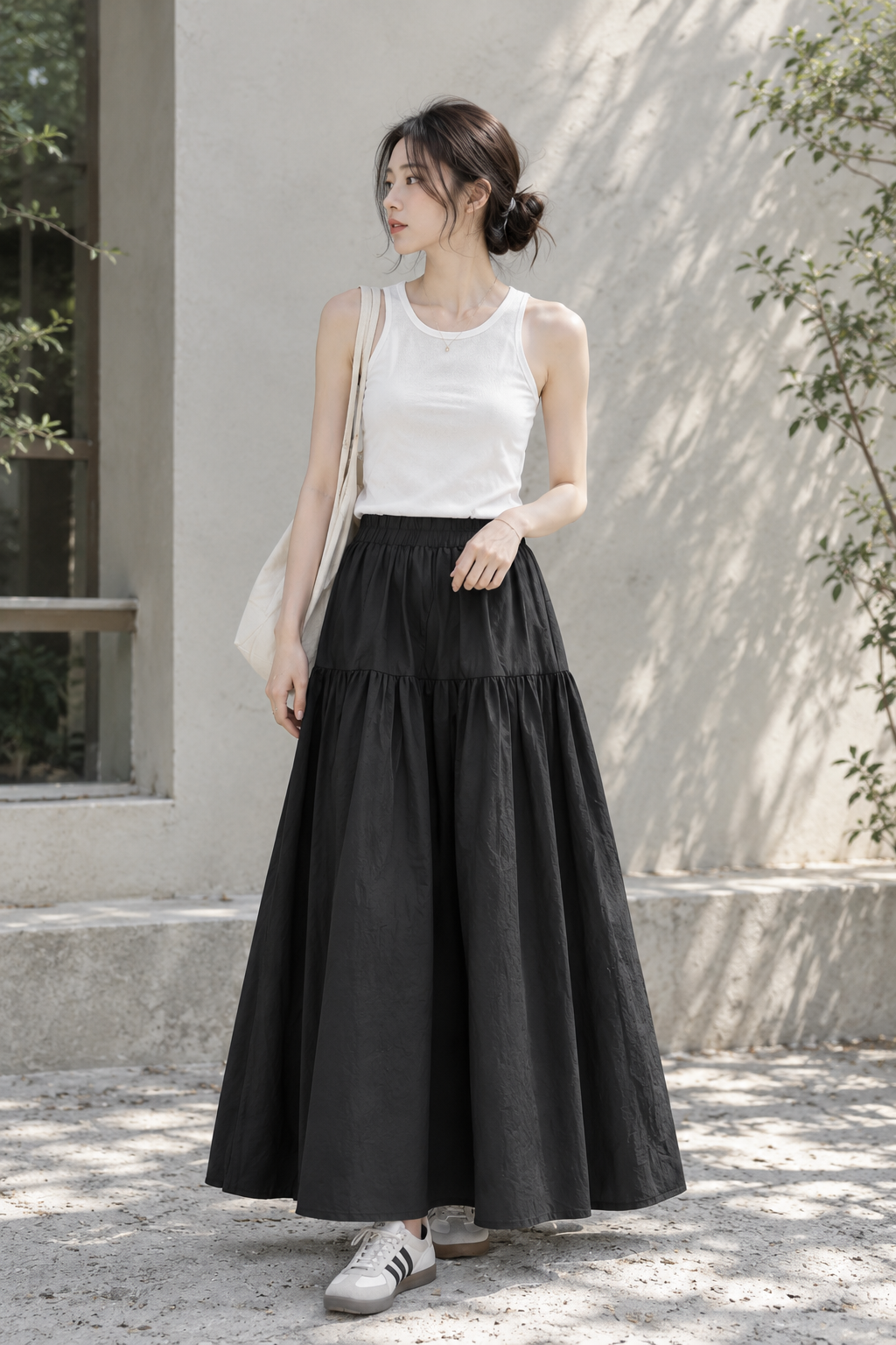 Lichieh Tiered Skirt|日系 · 森系層次八分裙3