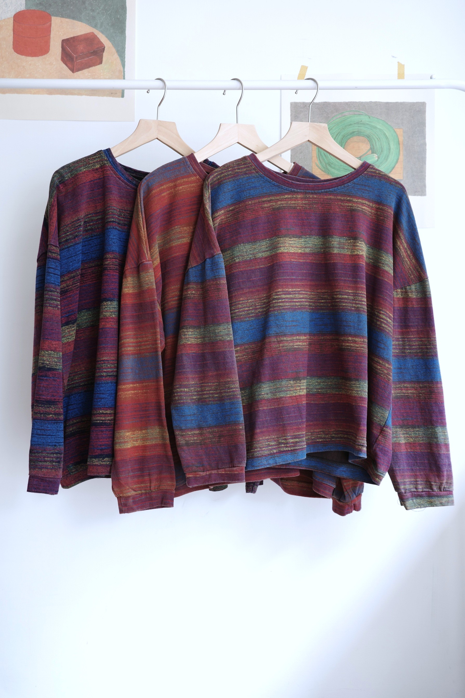 𓏭蠟筆暈染著色橫條Ｔ