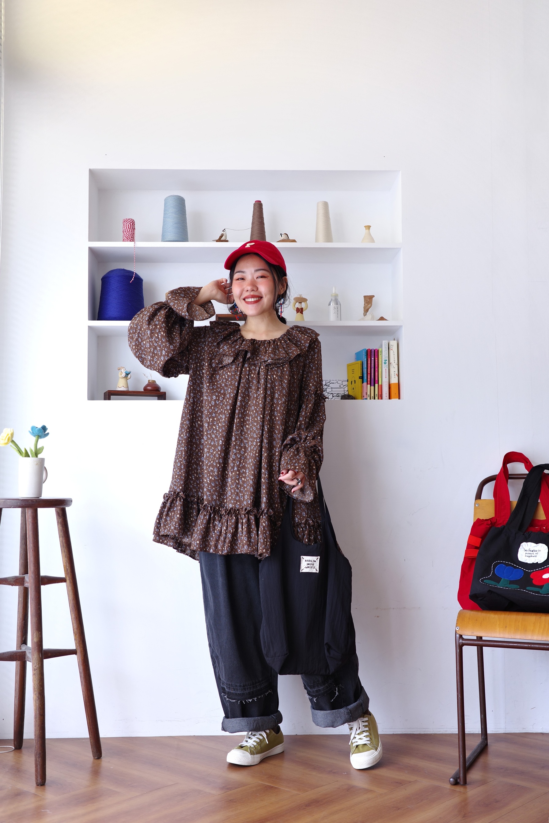 𓏭份量感荷葉層次上衣/小洋裝